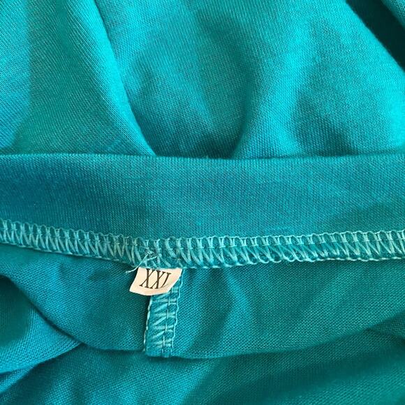 Green Summer Top Short Sleeve Size XXL - Picture 8 of 8